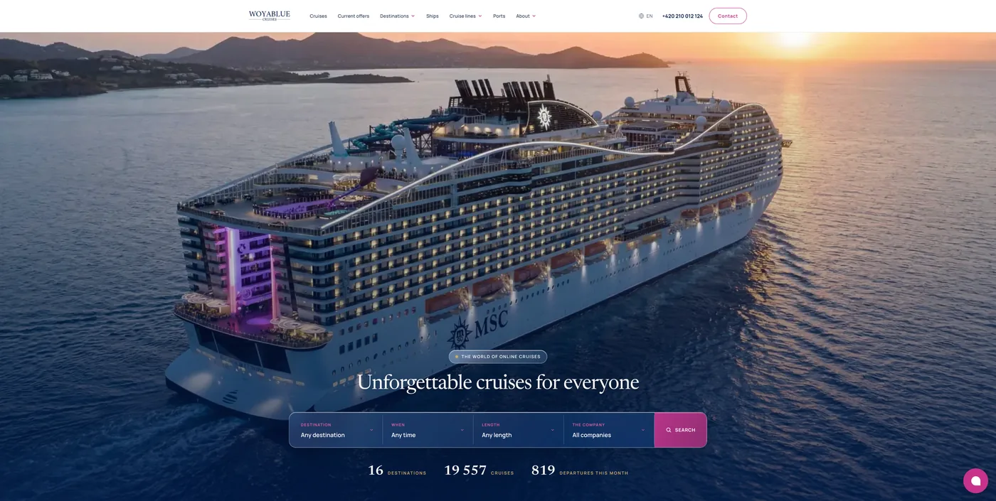 Woyablue homepage